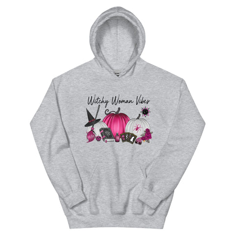 Pink October | Halloween Breast Cancer Vibes Women's Hoodie Physical Crafting After Dark Sport Grey S 