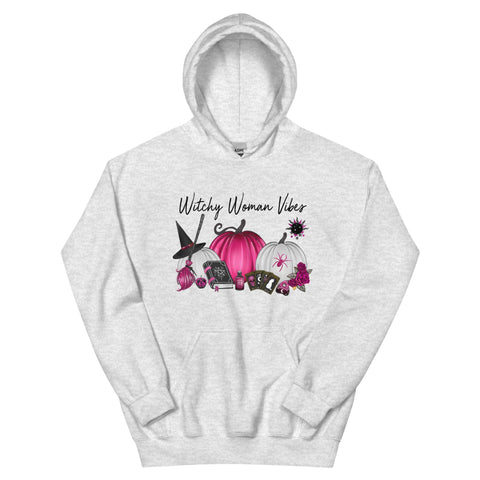 Pink October | Halloween Breast Cancer Vibes Women's Hoodie Physical Crafting After Dark Ash S 