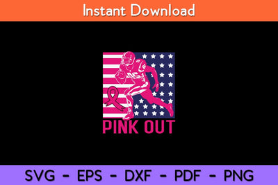 Pink Out Football Breast Cancer Tackle Breast Cancer Svg Design SVG artprintfile 