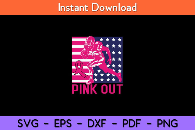 Pink Out Football Breast Cancer Tackle Breast Cancer Svg Design SVG artprintfile 