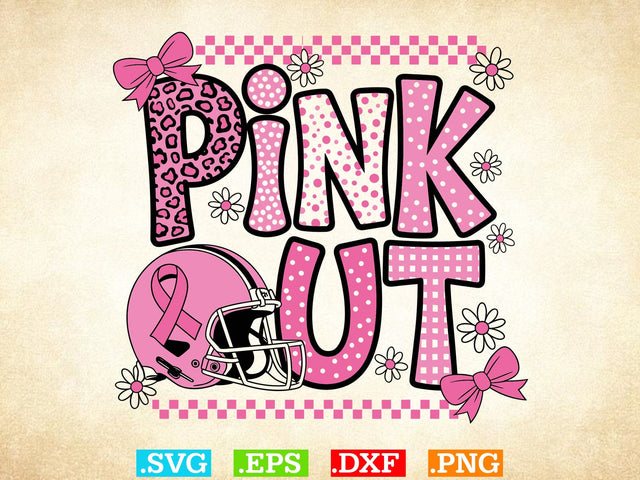 Pink Out Svg, Breast Cancer Awareness Svg, Fight Breast Cancer Warrior, Breast Cancer Clip Art SVG Creativeart88 