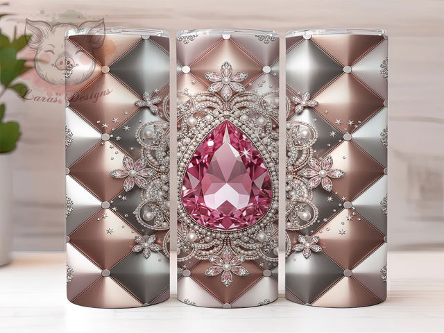 Pink Pearl Glam Tumbler, Pearl Glam, Glam Tumbler, Shiny Pearl Design, Elegant Wrap, Girly Sublimation, Pearl Texture Sublimation Lara' s Designs 