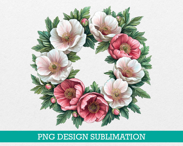 Pink Peonies Frames png Sublimation MAKStudion 