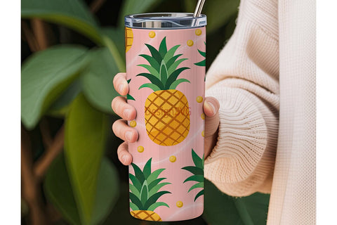 Pink Pineapple Paradise 20oz Tumbler Sublimation DesignSVG 
