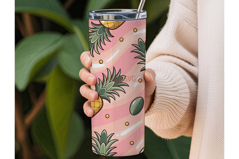 Pink Pineapple Paradise 20oz Tumbler Sublimation DesignSVG 