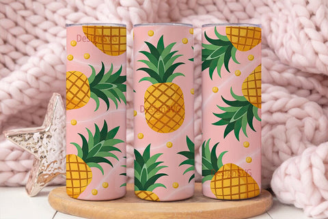 Pink Pineapple Paradise 20oz Tumbler Sublimation DesignSVG 