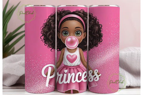 Pink Princess Bubblegum 20oz Tumbler Sublimation PixelChick 