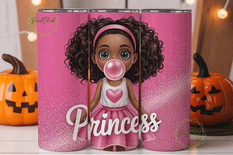 Pink Princess Bubblegum 20oz Tumbler Sublimation PixelChick 