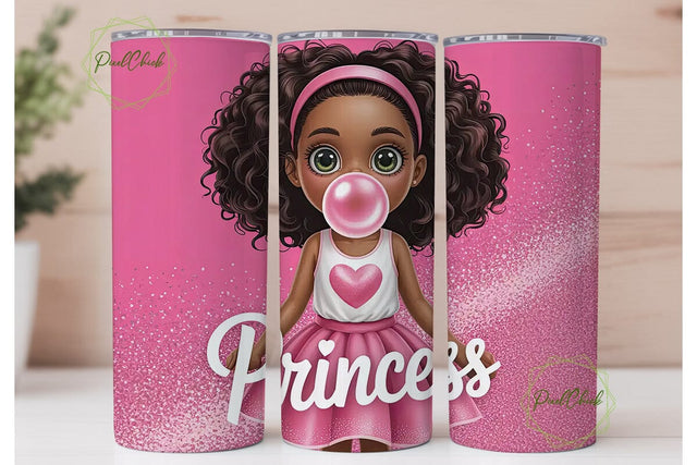 Pink Princess Bubblegum 20oz Tumbler Sublimation PixelChick 