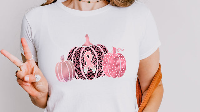 Pink Pumpkin Breast Cancer Awareness PNG, Pink Ribbon Sublimation, Leopard Pumpkin PNG Sublimation So Fontsy VIP Design Shop 