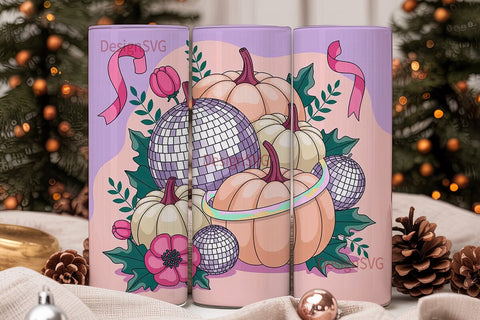 Pink Pumpkin Breast Cancer Awareness Sublimation DesignSVG 