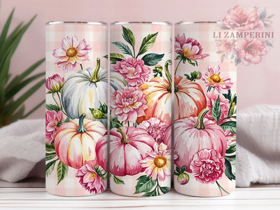 Pink Pumpkin Fall Tumbler Wrap, Fall Tumbler Wrap, 20oz Sublimation, Autumn Pumpkin Cup, Halloween Tumbler, Pumpkin Mug Design, Cute Fall Tumbler Sublimation Li Zamperini 
