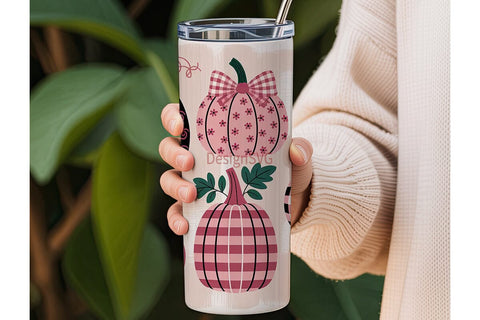 Pink Pumpkin Patch 20oz Tumbler Sublimation DesignSVG 