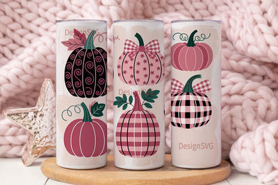 Pink Pumpkin Patch 20oz Tumbler Sublimation DesignSVG 