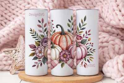 Pink Pumpkin Patch 20oz Tumbler Wrap Sublimation DesignSVG 
