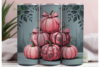 Pink Pumpkin Patch 20oz Tumbler Wrap Sublimation PixelChick 