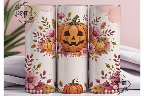 Pink Pumpkin Patch 20oz Tumbler Wrap Sublimation sassyprint 