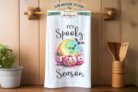 Pink Pumpkins | Halloween Kitchen Towel Sublimation Designs Sublimation Ewe-N-Me Designs 
