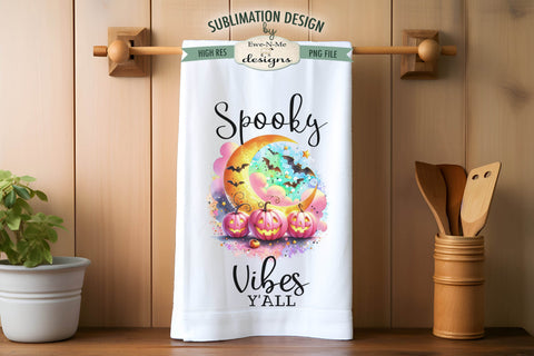 Pink Pumpkins | Halloween Kitchen Towel Sublimation Designs Sublimation Ewe-N-Me Designs 