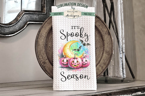 Pink Pumpkins | Halloween Kitchen Towel Sublimation Designs Sublimation Ewe-N-Me Designs 