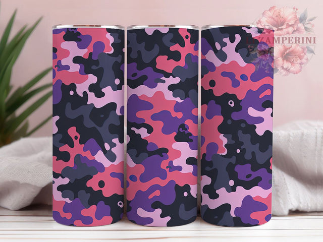 Pink Purple Camo Tumbler Wrap, Purple Camouflage Wrap, 20oz Sublimation Wrap, Trendy Hunting Cup, Girly Camo Design, Army Print Tumbler, Feminine Tactical Cup Sublimation Li Zamperini 