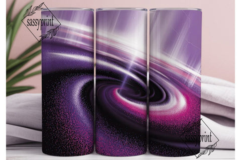 Pink Purple Galaxy Glitter 20oz Tumbler Sublimation sassyprint 