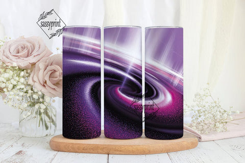 Pink Purple Galaxy Glitter 20oz Tumbler Sublimation sassyprint 