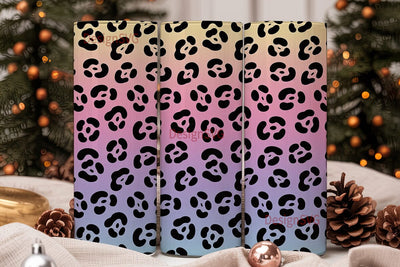 Pink & Purple Leopard 20oz Tumbler Wrap Sublimation DesignSVG 