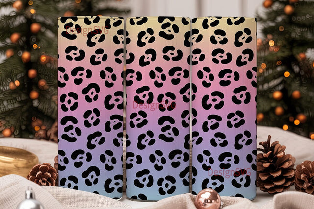 Pink & Purple Leopard 20oz Tumbler Wrap Sublimation DesignSVG 