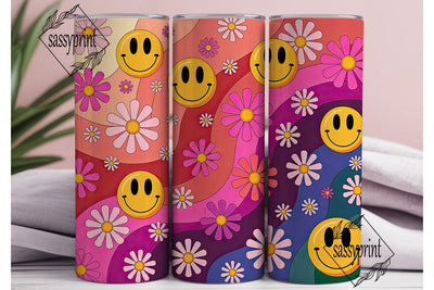 Pink Purple Smiley 20oz Tumbler Sublimation sassyprint 