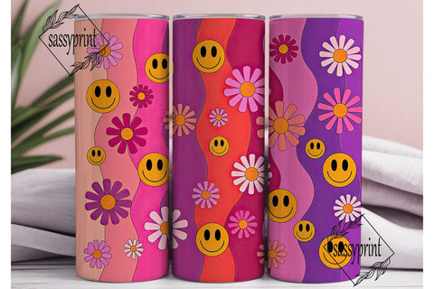 Pink Purple Smiley 20oz Tumbler Sublimation sassyprint 