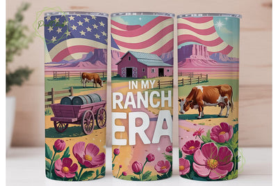 Pink Ranch Era 20oz Tumbler Wrap Sublimation PixelChick 