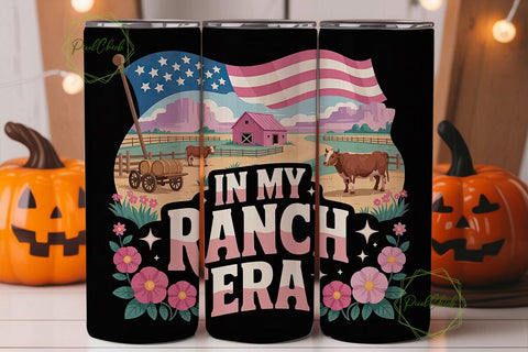 Pink Ranch Era 20oz Tumbler Wrap Sublimation PixelChick 