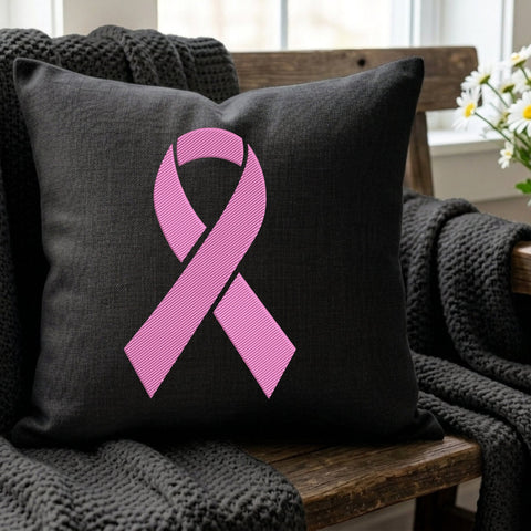 Pink Ribbon Breast Cancer Awareness Embroidery Design – Breast Cancer Support Ribbon Machine Embroidery File Embroidery/Applique DESIGNS PatternFeed8 