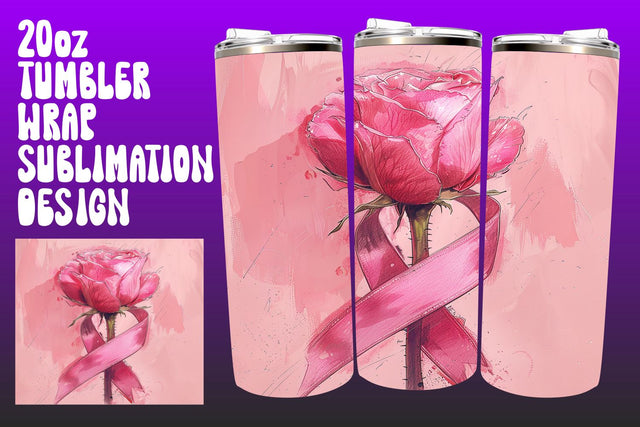 Pink Ribbon Cancer Awareness Wrap Sublimation afrosvg 
