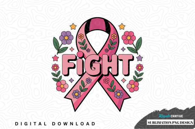 Pink ribbon fight sublimation design Sublimation Regulrcrative 