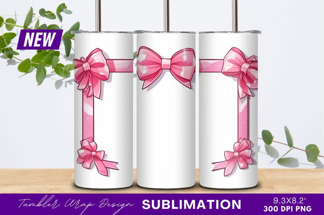 Pink ribbon frame tumbler png Sublimation Regulrcrative 