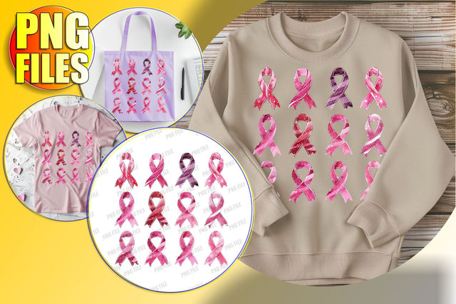 Pink Ribbon PNG Sublimation Art Sublimation afrosvg 