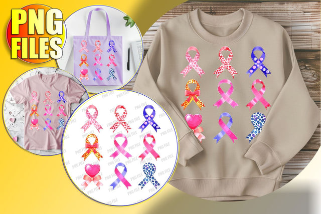 Pink Ribbon PNG Watercolor Clipart Sublimation afrosvg 
