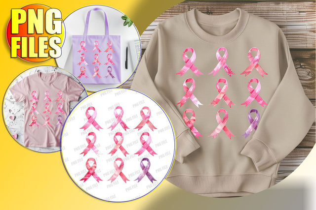 Pink Ribbon Watercolor Art Clipart Sublimation afrosvg 