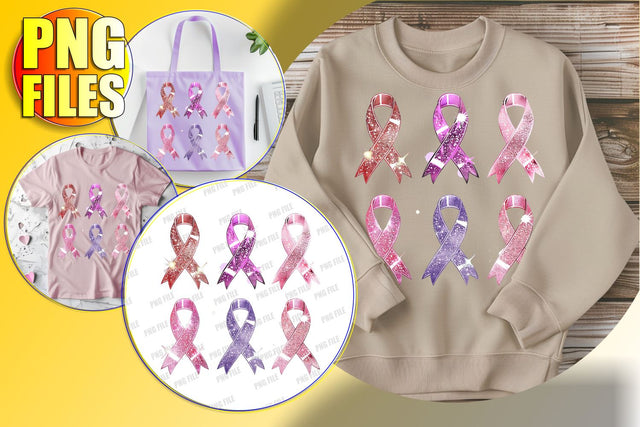 Pink Ribbon Watercolor Sublimation Clipart Sublimation afrosvg 