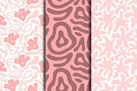 Pink Romantic Coquette Seamless Patterns Digital Pattern Rin Green 