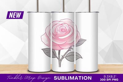 Pink rose blossom vector art clipart png Sublimation Regulrcrative 