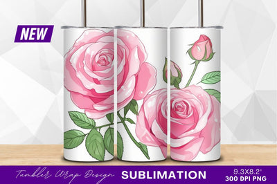 Pink rose blossoms and buds clipart png Sublimation Regulrcrative 
