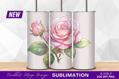 Pink rose clipart png beautiful flower illustration Sublimation Regulrcrative 