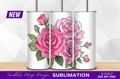 Pink rose flower bouquet clipart png Sublimation Regulrcrative 