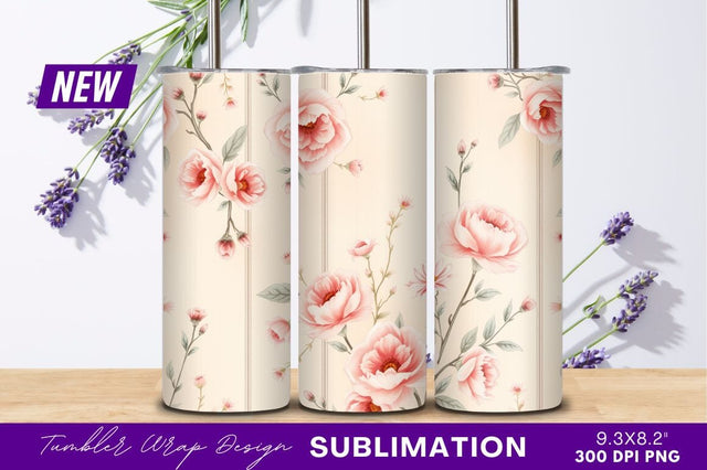 Pink Rose Flower Vintage Seamless Pattern Sublimation Regulrcrative 