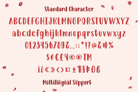 Pink Rose Font Mozarella 