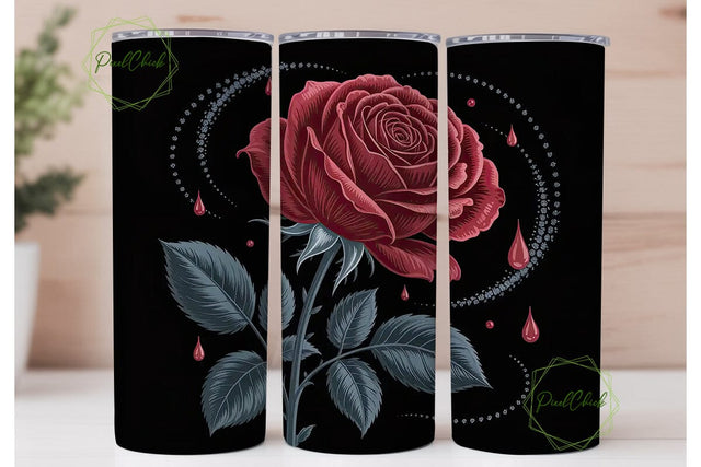 Pink & Rose Gold Hearts 20oz Tumbler Sublimation PixelChick 