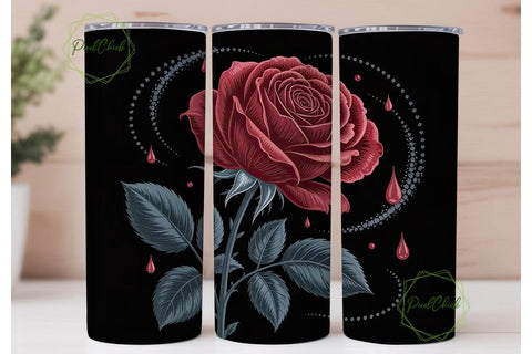 Pink & Rose Gold Hearts 20oz Tumbler Sublimation PixelChick 